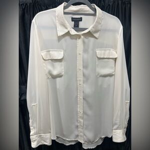 Investments Cream Button-Up Shirt